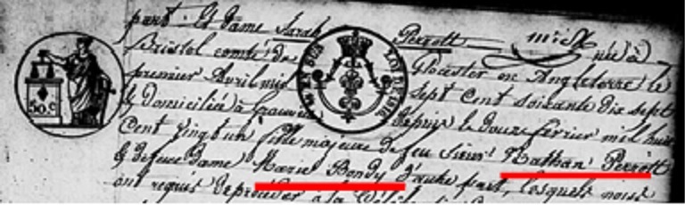 1821 marriage register entry