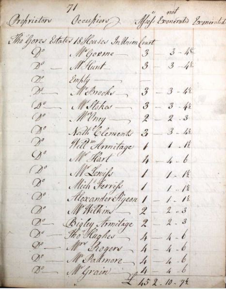 Ealing Land Tax for 1810, page 71