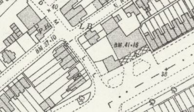 1935 OS map, corner Adelaide and Windmill Road