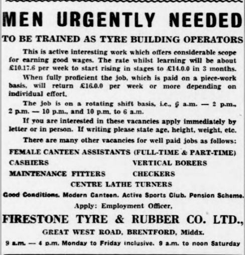 Firestone job advert