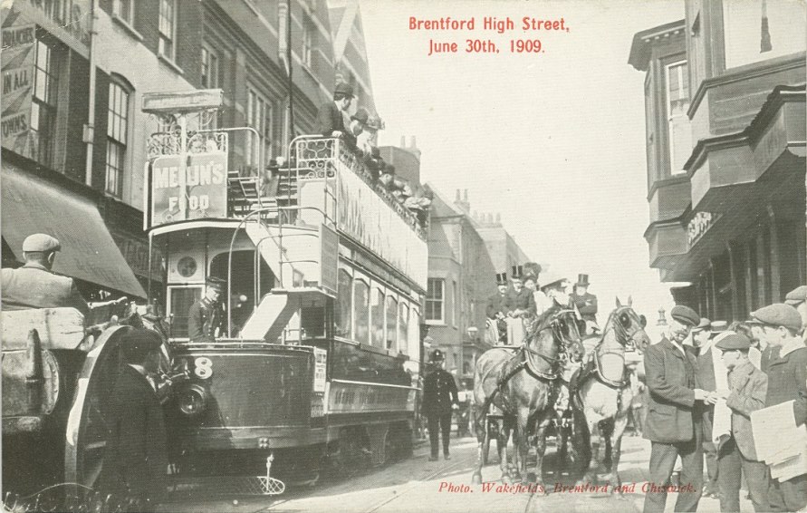 Busy High Street scene