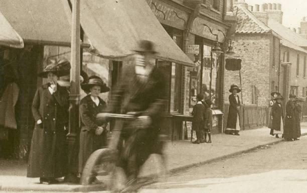 Enlargement showing ladies with hats