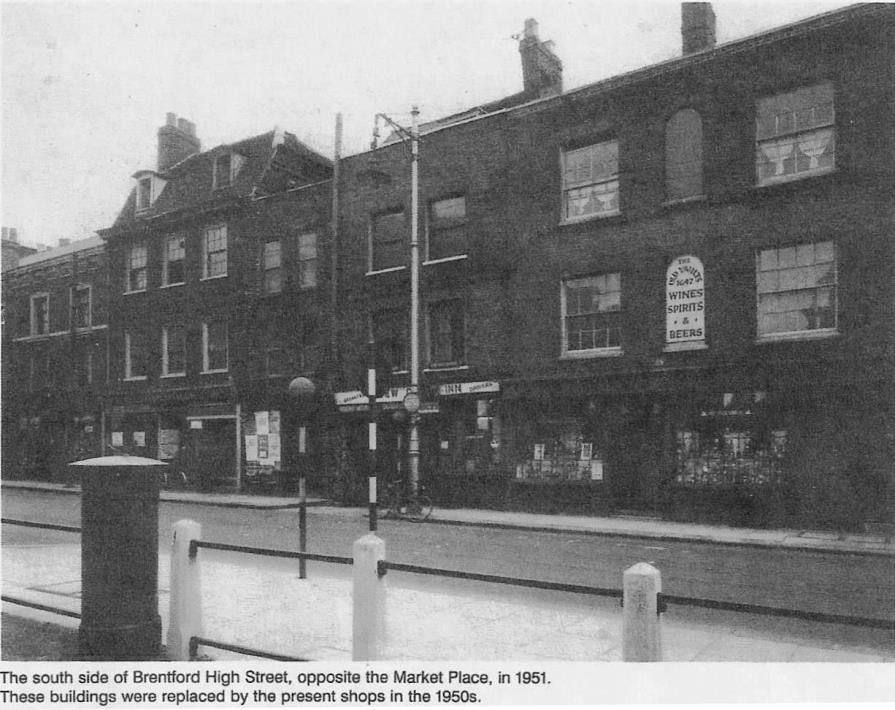 View of shops opposite Market Place