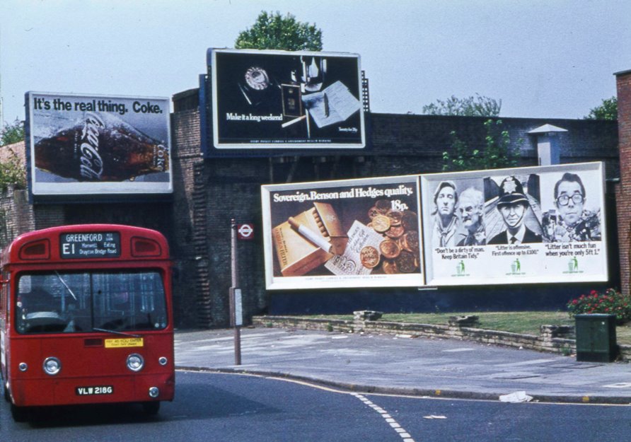 Greenford bus near railway bridge