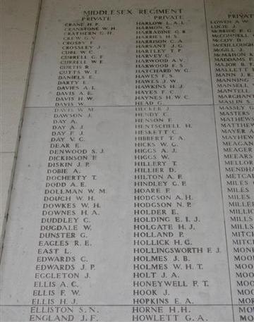 War memorial, incised stone