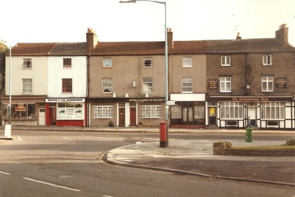 Row of seven 3-storey terrace properties